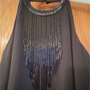 Black Chiffon/Beaded top